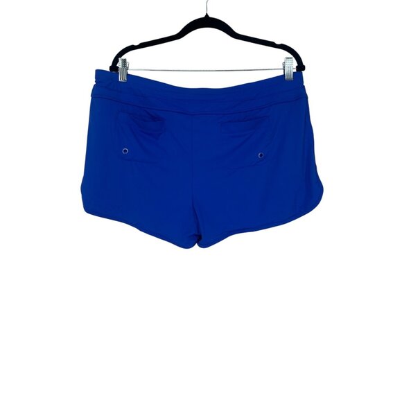 💙 Athleta Royal Blue Performance Running Gym Shorts Large 💙 - Picture 3 of 10